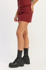 Lavender Zip Code Zip Front Mini Skirt Mini Skirt