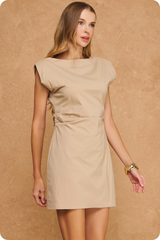 Dark Khaki Classic Confidence Mini Dress Mini Dress