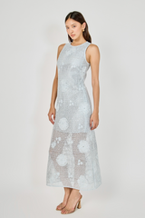 Light Gray Textured Sleeveless Maxi Dress Maxi Dress