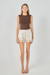 Lace Trimmed Shorts