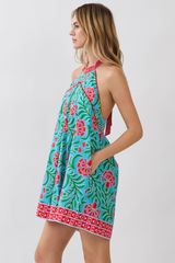 Light Gray Bloom & Breeze Floral Mini Dress Mini Dress