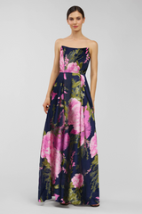 Light Gray Willow | Strapless Gown Formal Gown