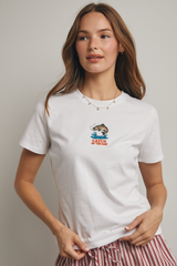 Light Gray Catch Of The Day Embroidered Tee Tee