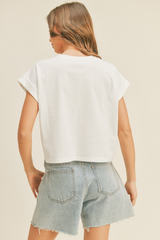 Light Gray Soft Touch Top Top