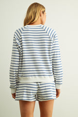 Lavender The Coastal Cool Striped Pullover Pullover