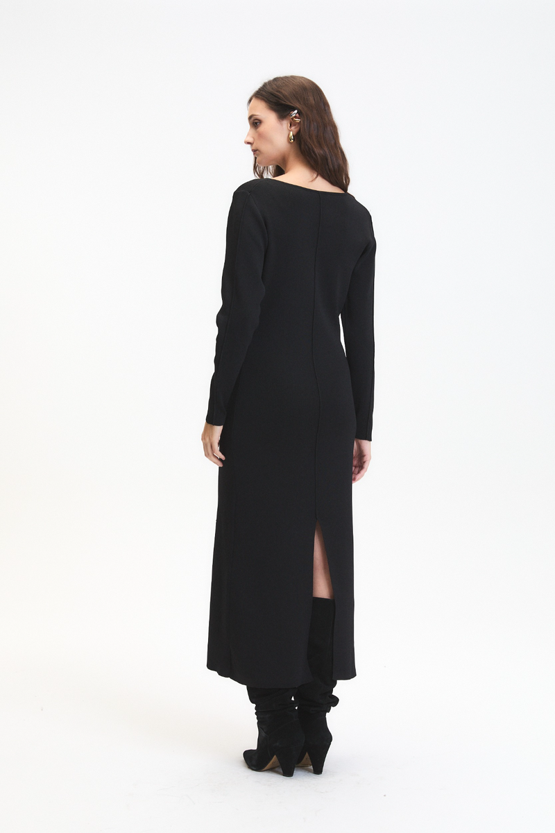 Dark Slate Gray Maurice Knit Dress Maxi Dress