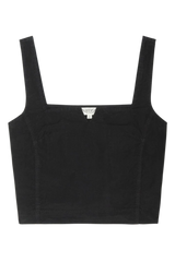 Dark Slate Gray Crista Square Neck Tank Top