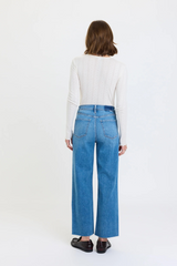 Lavender Pleaser High Rise Wide Ankle | Wavy Jeans