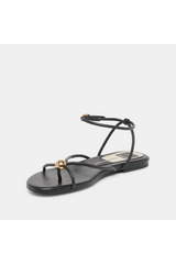 Lavender Kenley Sandals | Black Leather Sandal