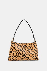 White Smoke Jagger Shoulder Bag in Leopard Calf Hair Handbags