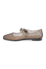 White Smoke Vicky Mary Jane Flat Shoe