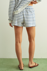 Light Gray The Coastal Cool Striped Shorts Short