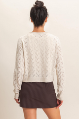 Misty Rose The Sweet Stitch Cardigan Cardigan