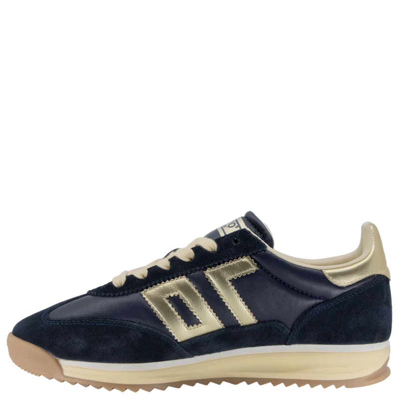 Tan Jogger N Sneaker | Navy/Gold Sneaker