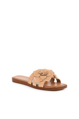 White Smoke Morning Dew Suede Sandal | Natural Sandal