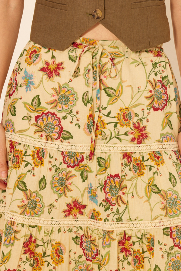 Tan Fedora Skirt Maxi Skirt