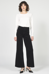 Lavender Fiona Wide Leg Jean | Black Jeans