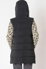 Antique White Hooded Puffer Vest Puffer Vest