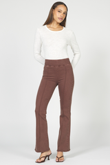 Beige Mindy High Rise Flare Jean | Cappuccino Jeans