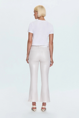 Lavender Lennon High Rise Coated Boot Jean | Ivory Luster Pant