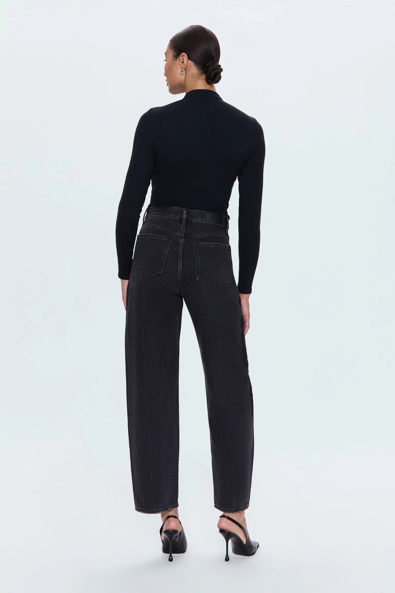 Dark Slate Gray Wes High Rise Barrel Jean | Cinema Jeans