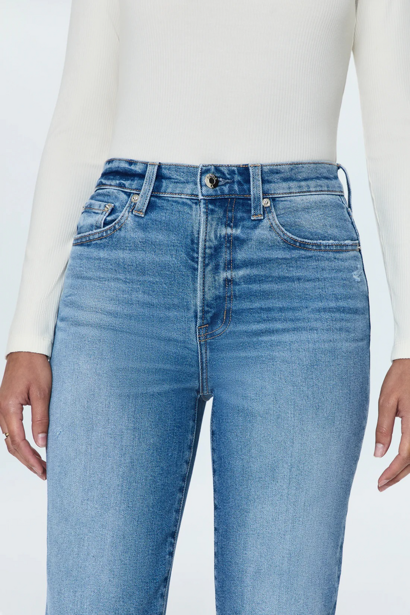 Light Gray Charlie High Rise Classic Straight Jean | Rhythm Vintage Jeans