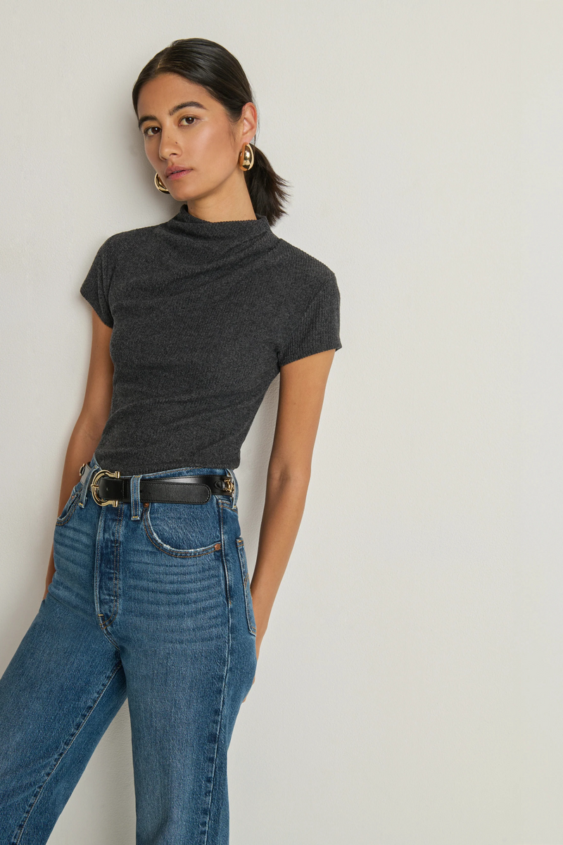 Dark Slate Gray Katie Draped Top Top