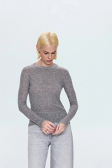 Lavender Juno Feather Weight Sweater Top