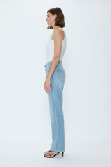 Lavender Issa Mid Rise Relaxed Straight | Road Trip Jeans