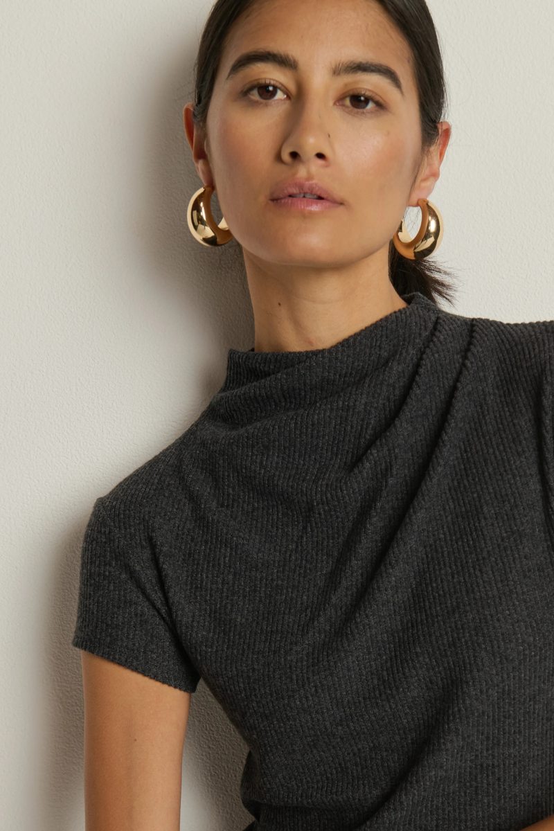 Gray Katie Draped Top Top