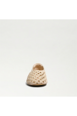 Lavender Shira Woven Ballet Flat | Ivory Woven Leather flats