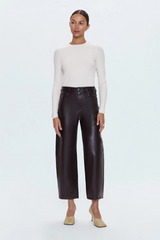 Lavender Eli High Rise Barrel Jean | French Roast Pant