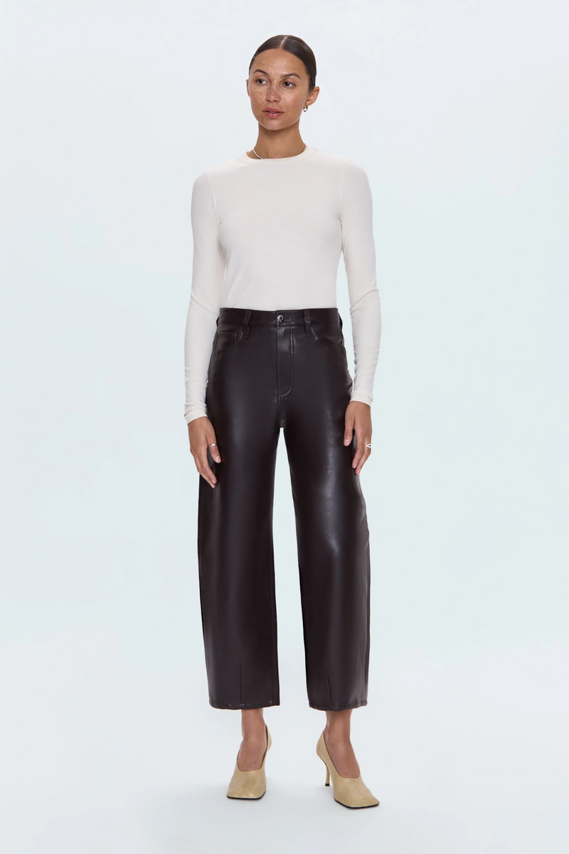 Lavender Eli High Rise Barrel Jean | French Roast Pant