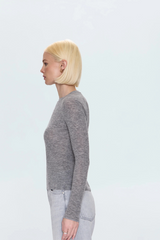 Lavender Juno Feather Weight Sweater Top