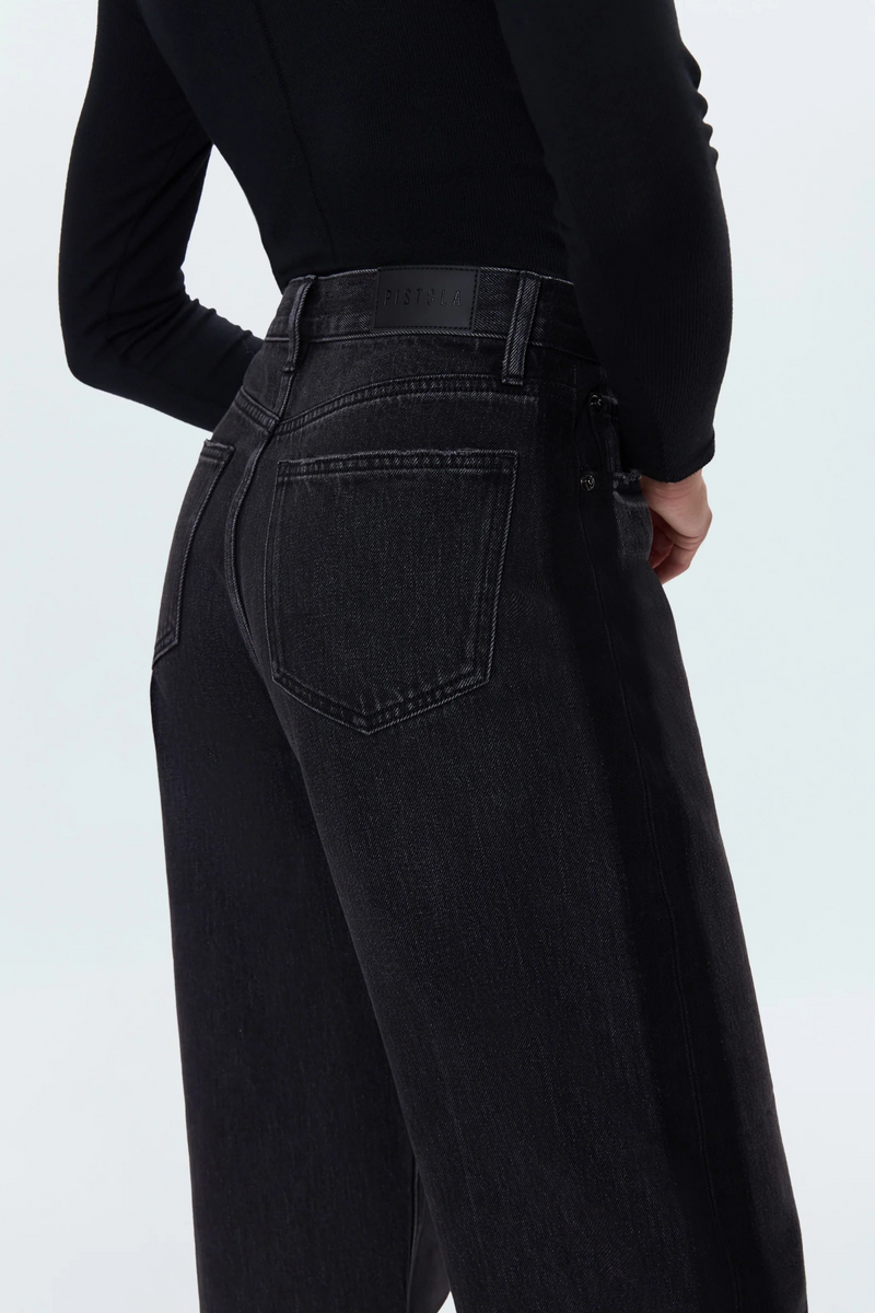 Black Wes High Rise Barrel Jean | Cinema Jeans