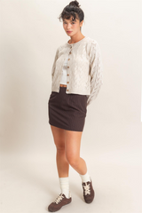 Antique White The Sweet Stitch Cardigan Cardigan