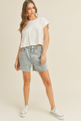 Light Gray Soft Touch Top Top