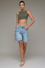 Dark Gray Alyx Baggy Shorts | Medium Wash Short