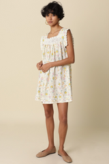 Tan Kit Floral Flutter Sleeve Mini Dress Mini Dress