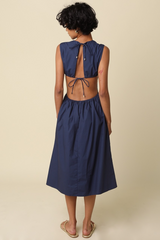 Rosy Brown Anna Open Back Tie Midi Dress Midi Dress