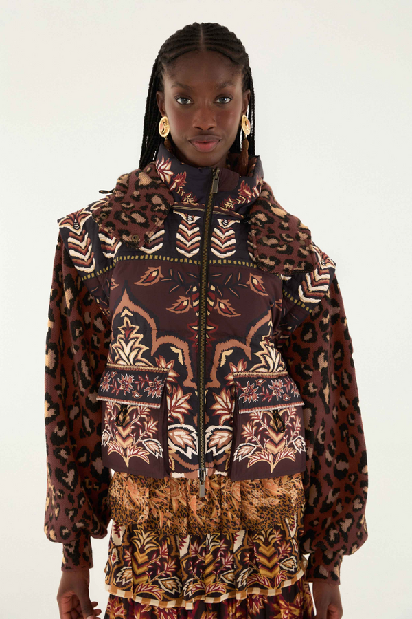 Beige Winter Ainika Brown Puffer Jacket Puffer Jacket