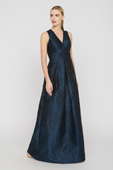 Dark Slate Gray Mariah | Jacquard Gown Formal Gown