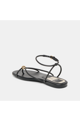 Lavender Kenley Sandals | Black Leather Sandal
