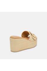 Lavender Jilian Wedges | Lt Natural Raffia Wedges
