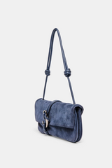 White Smoke Alice Slant Baguette purse