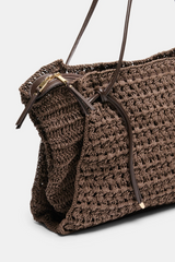 Lavender Ravello Tote Bag | Dark Chocolate Tote