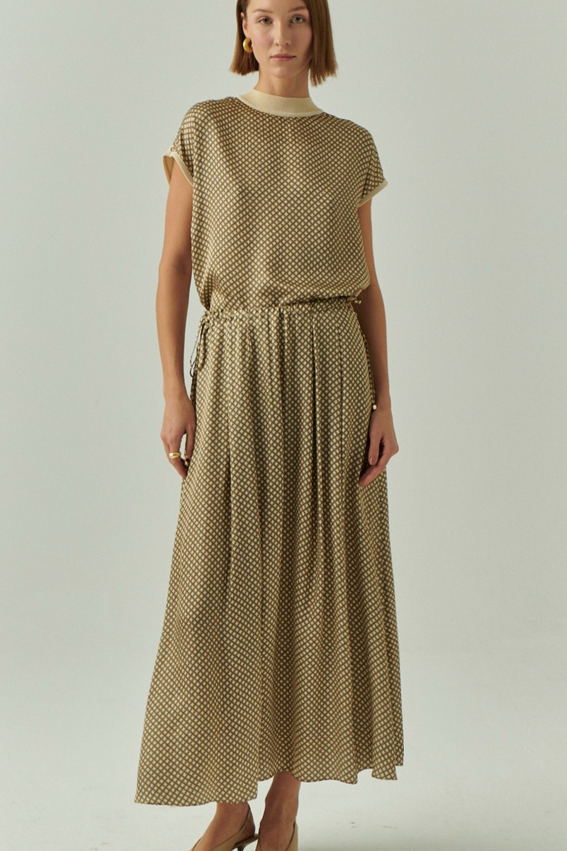 Gray Dalia Skirt Maxi Skirt