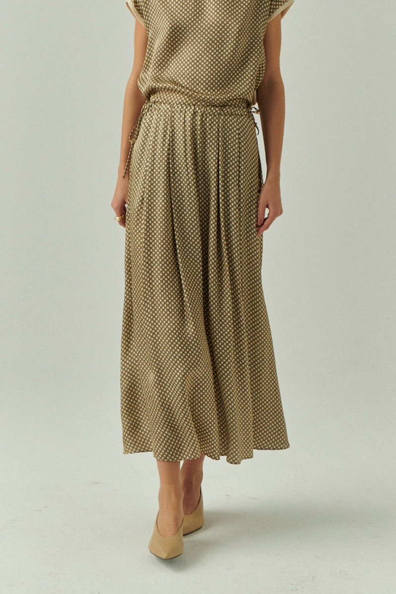Gray Dalia Skirt Maxi Skirt