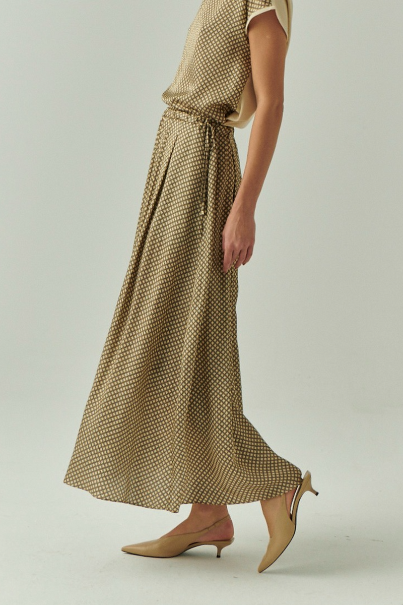 Gray Dalia Skirt Maxi Skirt