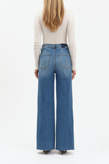 Dark Slate Blue Far Out High Rise Wide Leg | Vintage City Jeans